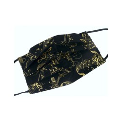 MASCA PROTECTIE - MODEL NEGRU CU AURIU, NUMARUL 34